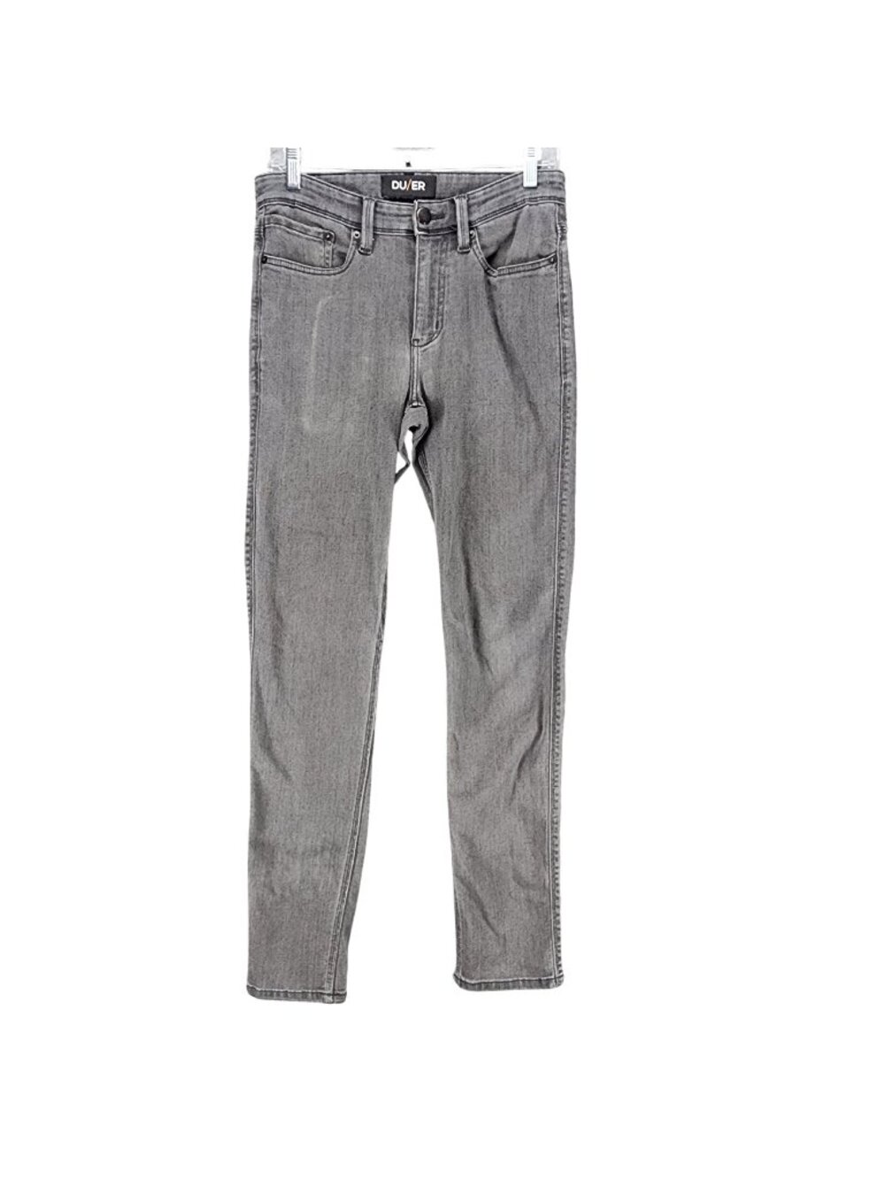 DU/ER Jeans Mens 29x32 Gray Stretch Denim Skinny *Read*